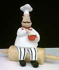 Italian Fat Chef Bistro Statue Figurine Rolli