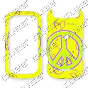  Motorola Entice W766   Peace Sign Yellow   Hard Case/Cover 