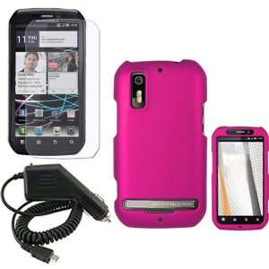 iNcido Brand Motorola Photon 4G/Electrify MB855 Combo Rubber Rose Pink 