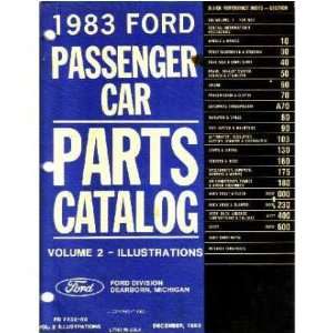  1983 FORD Parts Book List Guide Catalog Manual Automotive