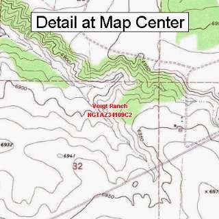  USGS Topographic Quadrangle Map   Voigt Ranch, Arizona 