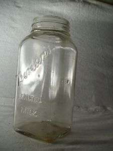 BORDENS MALTED MILK Vintage Milk Bottle Square Jar  