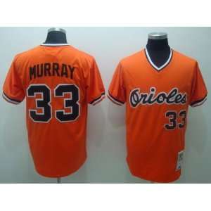  Baltimore Orioles 33 Murray Orange Throwback Jersey 