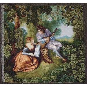  Italian Man Playing Music to a Woman Tapestry Toys 