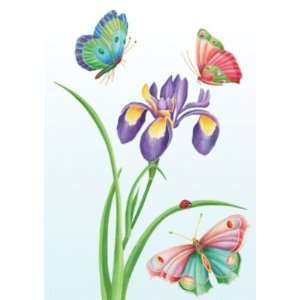  Butterflies & Iris Garden Flag Patio, Lawn & Garden
