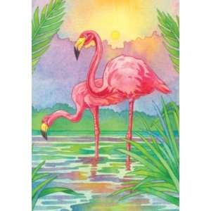  Tropical Pink Flamingos Mingos Garden Flag Banner Patio 