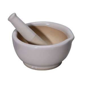 Mortar and Pestle; Porcelain, 80ML, Each  Industrial 