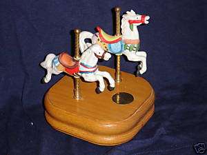 Precious Art Carousel Horses Music Box  