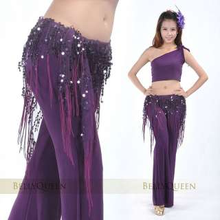 belly dance hip scarf sequins triangle shawl 12colors  