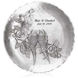    Handmade Love Birds Plate by Wendell August Forge