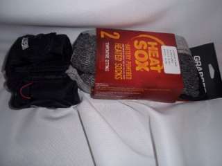 GRABBER HEATED SOCKS HEAT SOX XLARGE NEW BATTERY OPERATED THERMOLITE 
