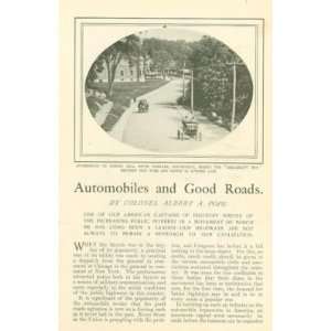  1903 Automobiles Good Roads Movement Albert Pope 