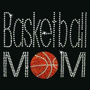  Iron on Hot Fix Rhinestone Motif Design Basketball Mom 