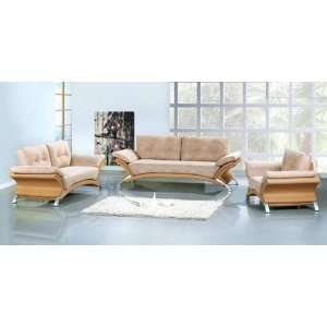  Modern Fabric Sofa Set In Cream Color