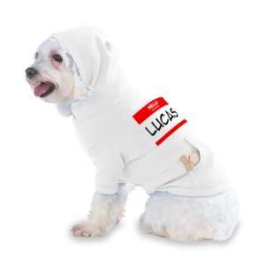   Hooded (Hoody) T Shirt with pocket for your Dog or Cat XS White Pet