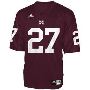  adidas Mississippi State Bulldogs #27 Maroon Youth Replica Football 