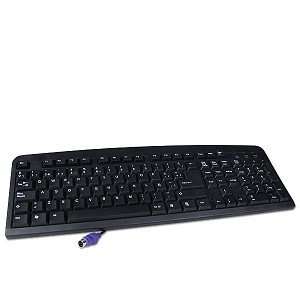   104 Key Keyboard with Hotkeys & Spanish Layout (Black) Electronics