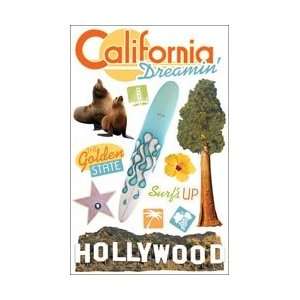 Paper House 3 D Sticker California; 3 Items/Order Arts 