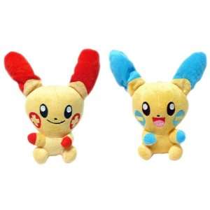  Pokemon 7 inch Plusle & Minun Plush Set Toys & Games