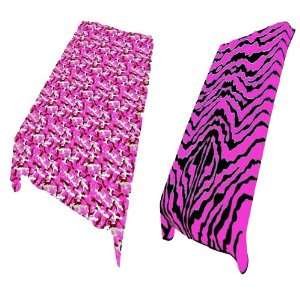  Pink Camo   Pink Zebra Heavy Weight 3.2kg (7LBS) Acrylic Mink Blanket