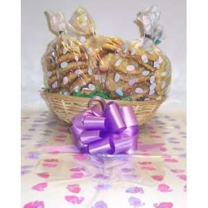   Bunny Trail Dreams Cookie Basket with No Handle Bunny Hop Wrapping