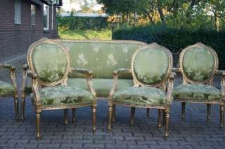 Antique French Louis XVI living room set French 19th century  