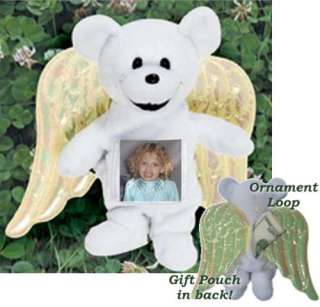 Angel Bear Picture Frame & Memory Pouch Plush Ornament  