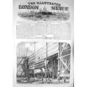    1857 GREAT EASTERN STEAM SHIP CONSTRUCTION MILLWALL