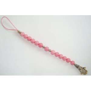   String Komvoskoinia 8mm Pink Rhodochrosite Gemstone Prayer Worry Beads