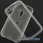 NEW CLEAR RUBBERIZED ICE CASE HARD COVER FOR VERIZON/TELUS HTC TOUCH 