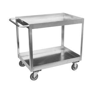  Two Shelf Stainless Steel Carts With Three Inch Lip 