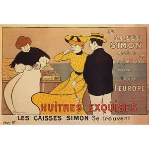  OYSTER HUITRES EXQUISES FRANCE FRENCH LARGE VINTAGE POSTER 