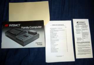 Interact Home Computer w/ Box Manuals & More 1979 RARE  