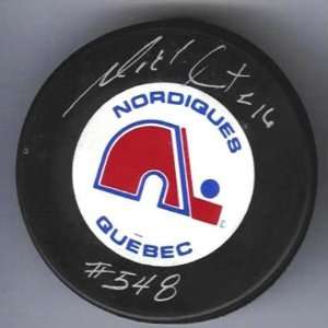  Michel Goulet Autographed Hockey Puck