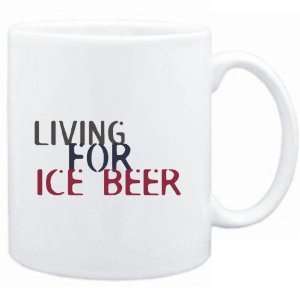    Mug White  living for Ice beer  Drinks