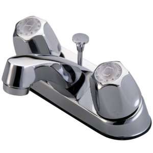 + Americana 4 Inch Cast Brass Centerset Lavatory Faucet Twin Metal 