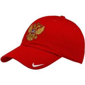  Nike Russia Hockey Red IIHF Twill Adjustable Hat Sports 