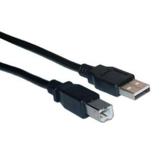  USB Type A Male / Type B Male Cable, 2.0 Version, Black, 3 