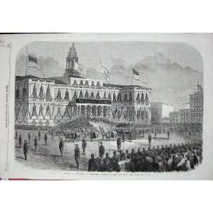   1865 Body President Lincoln City Hall New York America