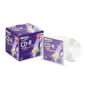  Memorex® CD R Recordable Disc DISC,CDR,80MIN,30PK,JWL 