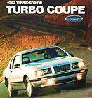1983 FORD THUNDERBIRD TURBO COUPE FACTORY BROCHURE