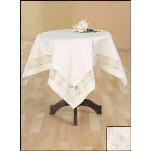  Luxury Table Cloth with Indigenous Design and Laced Flower 