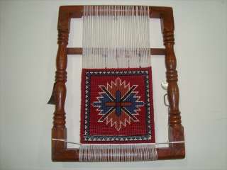 FLOWRAL GENUINE WOODEN HAND MADE RUG LOOM HAND KNOTTED  