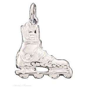  Sterling Silver Rollerblade Inline Skate Charm Jewelry