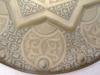 NICE OLD ISLAMIC DESIGN MIDDLE EAST BRASS TRAY  