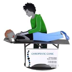  Female Chiropractor  Masseuse Business Card Holder 