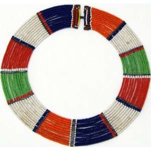  Maasai Womans Pattern Collar Necklace Jewelry