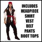 JACK SPARROW PIRATES OF THE CARIBBEAN MENS PIRATE THEME FANCY DRESS 