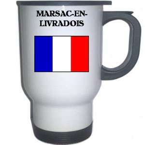  France   MARSAC EN LIVRADOIS White Stainless Steel Mug 