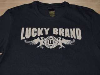 LUCKY BRAND Basic Logo T Shirt Black NWOT  